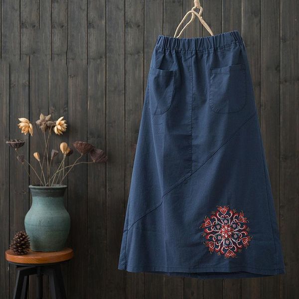 skirts 2021 arrival summer arts style women casual loose a-line mid-calf skirt high waist embroidery cotton linen w550, Black
skirts 2021 arrival summer arts style women casual loose a-line mid-calf skirt high waist embroidery cotton linen w550, Black