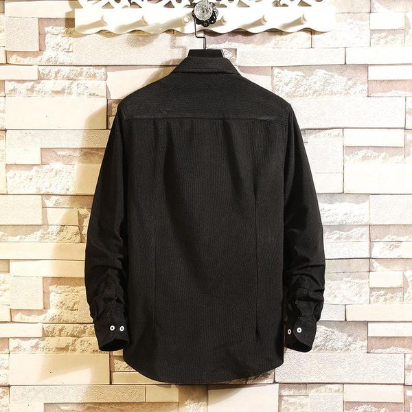 men's dress shirts corduroy formal for men long sleeve black shirt in spring camisa hombre social masculina, White;black
men's dress shirts corduroy formal for men long sleeve black shirt in spring camisa hombre social masculina, White;black