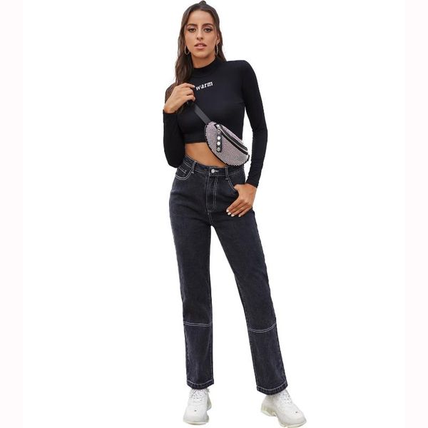 straight leg black high waist jeans cotton denim plus size streetwear boyfriend for women women's, Blue
straight leg black high waist jeans cotton denim plus size streetwear boyfriend for women women's, Blue