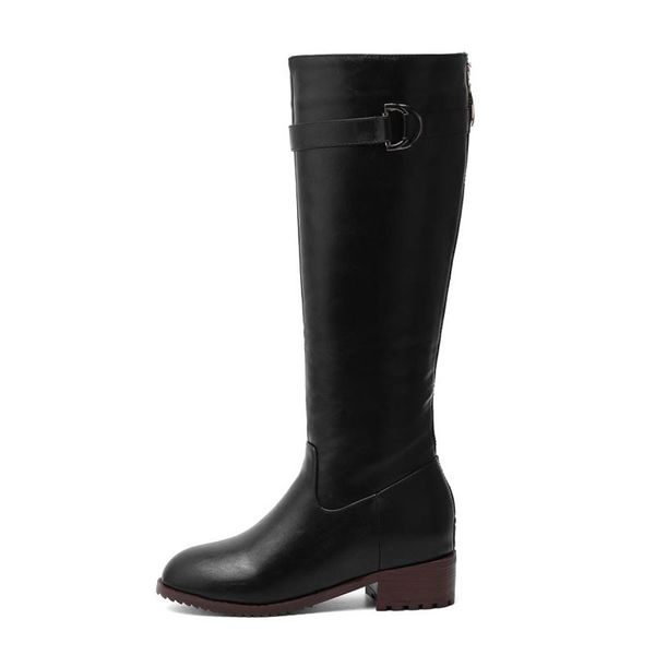 rizabina size 34-48 women arrival knee high round toe outdoor winter straight boots buckle zipper long cv12, Black
rizabina size 34-48 women arrival knee high round toe outdoor winter straight boots buckle zipper long cv12, Black