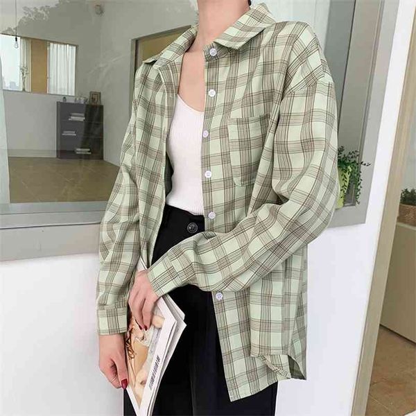 autumn winter korea fashion women shirts coat loose casual long sleeve plaid blouse ladies blusas woman d568 210512, White
autumn winter korea fashion women shirts coat loose casual long sleeve plaid blouse ladies blusas woman d568 210512, White