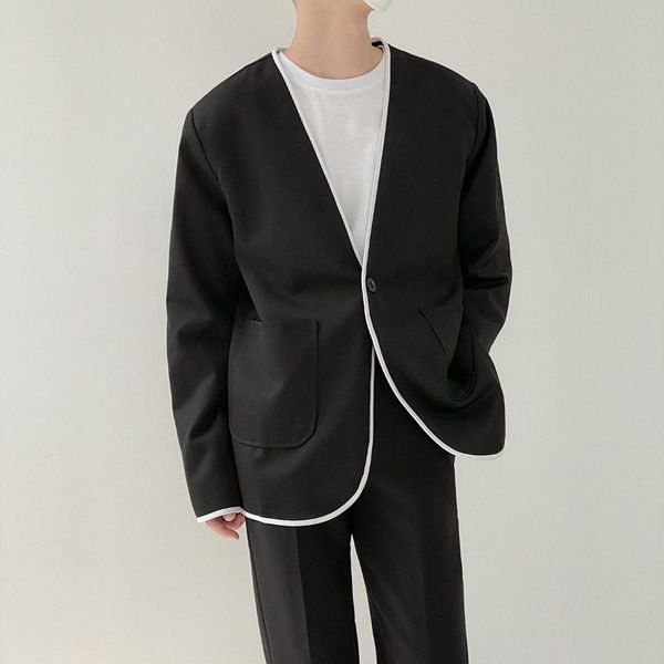 men's suits & blazers niche design suit jacket korean version of loose high-quality casual without collar trend ins, White;black
men's suits & blazers niche design suit jacket korean version of loose high-quality casual without collar trend ins, White;black