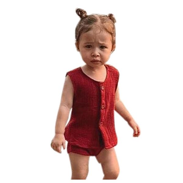 clothing sets cotton linen baby girl outfit sleeveless solid button vest shorts infant girls summer casual clothes set, White
clothing sets cotton linen baby girl outfit sleeveless solid button vest shorts infant girls summer casual clothes set, White