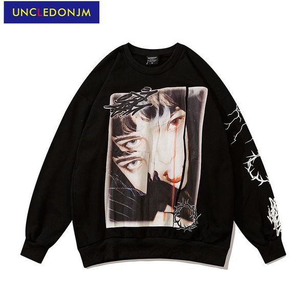 men's hoodies & sweatshirts uncledonjm graphic crewneck sweatshirt harajuku lounge wear boys 2021 men clothing oversized hoodie 8610, Black
men's hoodies & sweatshirts uncledonjm graphic crewneck sweatshirt harajuku lounge wear boys 2021 men clothing oversized hoodie 8610, Black