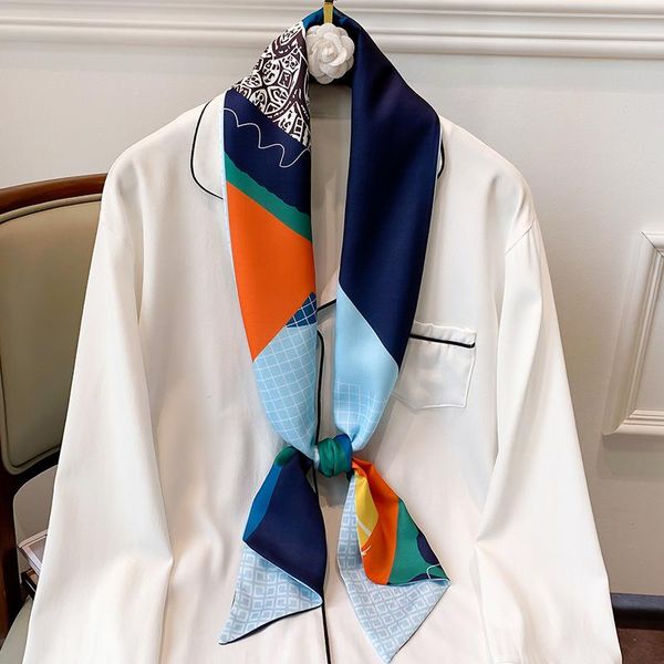 scarves aesthetic fashion printing long silk scarf female literary party travel hair decorative headband tie wriststrap bag, Blue;gray
scarves aesthetic fashion printing long silk scarf female literary party travel hair decorative headband tie wriststrap bag, Blue;gray