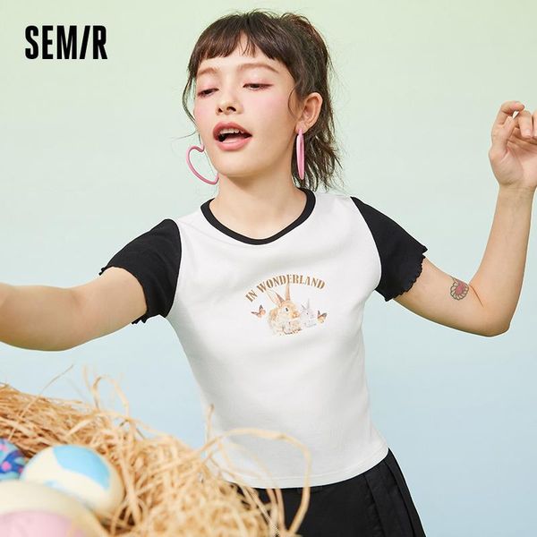 short sleeve t-shirts women o neck bm wind contrast stitching 2021 summer slim high elastic cute tshirt women's t-shirt, White
short sleeve t-shirts women o neck bm wind contrast stitching 2021 summer slim high elastic cute tshirt women's t-shirt, White
