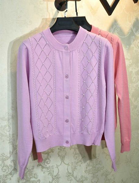 women's knits & tees fashion spring 2021 brand pearls beading cardigans chic lady elegant o-neck knitting coat b587, White
women's knits & tees fashion spring 2021 brand pearls beading cardigans chic lady elegant o-neck knitting coat b587, White