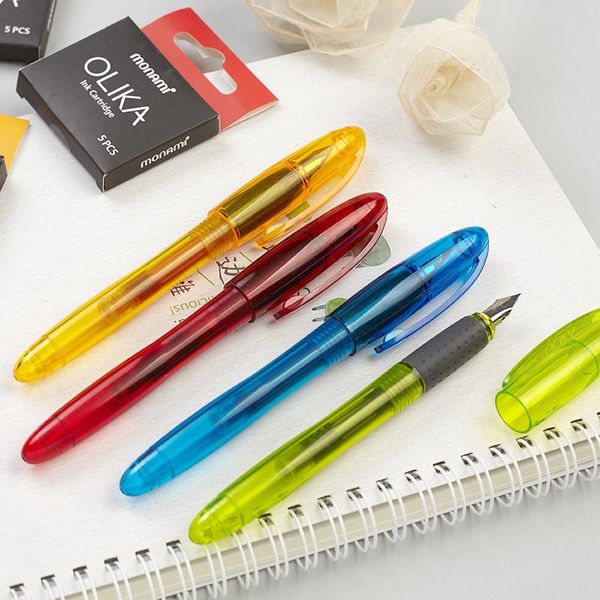 fountain pens korea munami olika transparent multi color pen set(1 + 3 ink cartridge) for writing drawing sketch
fountain pens korea munami olika transparent multi color pen set(1 + 3 ink cartridge) for writing drawing sketch