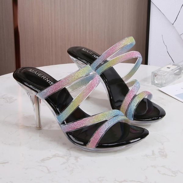 sandals women's crystal clear shoes lady transparent girls 2021 summer designer fashion high heels pumps slippers, Black
sandals women's crystal clear shoes lady transparent girls 2021 summer designer fashion high heels pumps slippers, Black