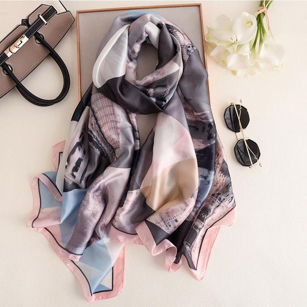 scarves fashion lady print silk 2021 women's scarf soft beach shawls foulard long bandana echarpe femme, Blue;gray
scarves fashion lady print silk 2021 women's scarf soft beach shawls foulard long bandana echarpe femme, Blue;gray