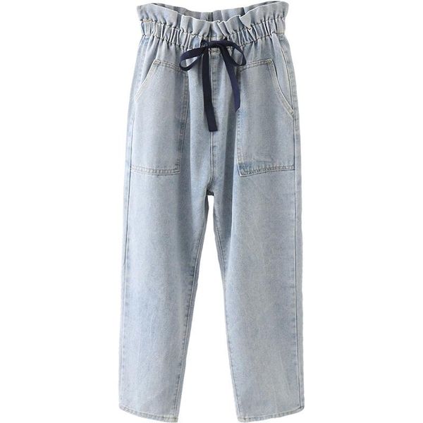 women's jeans plus size casual harem 2021 autumn women fashion loose denim ankle-length pants s54-1940, Blue
women's jeans plus size casual harem 2021 autumn women fashion loose denim ankle-length pants s54-1940, Blue