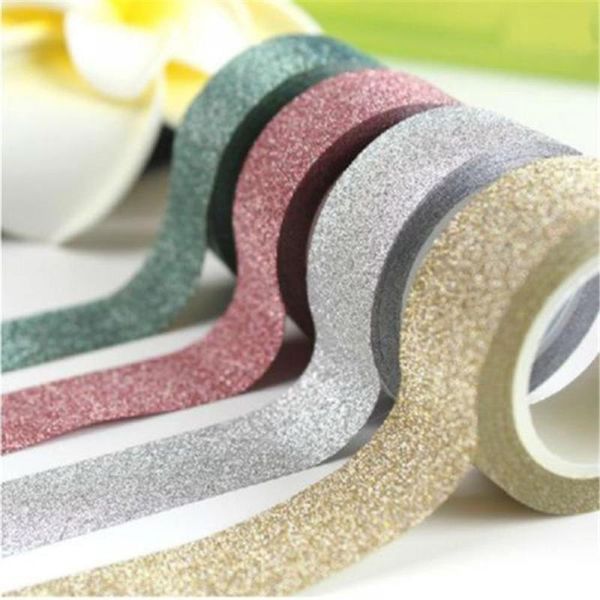 1pc 5m diy self-adhesive glitter washi paper scrapbooking tape stickers wedding birthday festival decorations craft 2021 gift wrap
1pc 5m diy self-adhesive glitter washi paper scrapbooking tape stickers wedding birthday festival decorations craft 2021 gift wrap