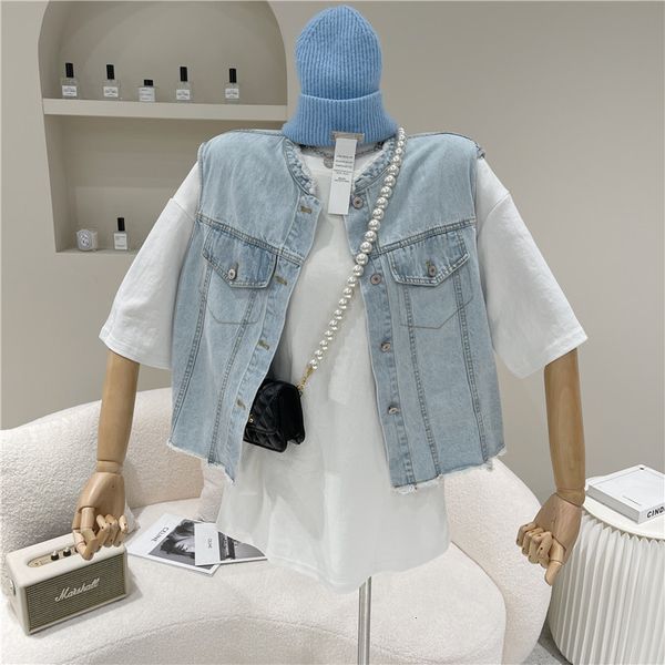 jacket niche design two pieces together spring 2021 fashion short sleeveless denim vest + medium length shirt, Black;brown
jacket niche design two pieces together spring 2021 fashion short sleeveless denim vest + medium length shirt, Black;brown