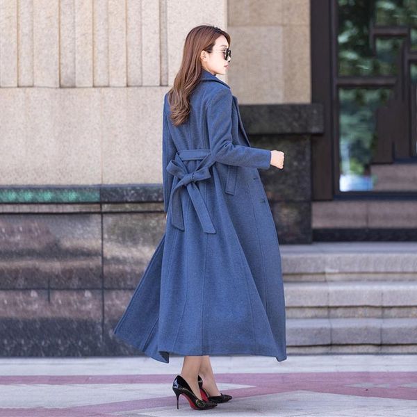 women's wool & blends plus size autumn/winter windbreaker coat korean slim temperament long overcoat 2021 high-grade women woolen jacke, Black
women's wool & blends plus size autumn/winter windbreaker coat korean slim temperament long overcoat 2021 high-grade women woolen jacke, Black
