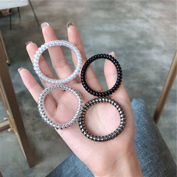 100 pcs whole elastic hair band spiral ponytail ties gum rubber rope thin telephone wire accessories, Pink
100 pcs whole elastic hair band spiral ponytail ties gum rubber rope thin telephone wire accessories, Pink