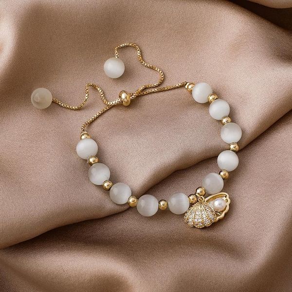 beaded, strands 2021 french female simple exquisite imitation opal bracelet fashion rhinestones pearl shell jewelry accessories, Black
beaded, strands 2021 french female simple exquisite imitation opal bracelet fashion rhinestones pearl shell jewelry accessories, Black