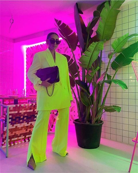 women's two piece pants 2 pieces oversize women suits lapel modern casual coat+pant bright yellow fashion formal party for custom made, White
women's two piece pants 2 pieces oversize women suits lapel modern casual coat+pant bright yellow fashion formal party for custom made, White
