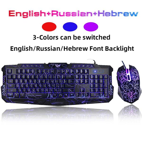 keyboards russian/hebrew led gaming backlight keyboard mouse combos usb wired colorful breathing crack for desklaptop
keyboards russian/hebrew led gaming backlight keyboard mouse combos usb wired colorful breathing crack for desklaptop