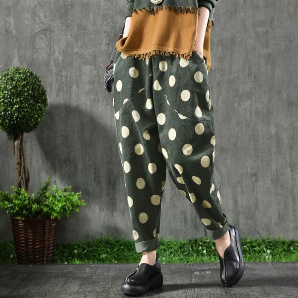 women's pants & capris vintage wild loose cotton harem trousers women literary female wave point corduroy casual, Black;white
women's pants & capris vintage wild loose cotton harem trousers women literary female wave point corduroy casual, Black;white
