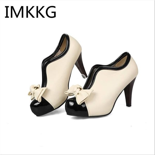 autumn women high heel shoes lady beige bow vintage pumps platform round toe ladies plus size 45 v808 dress, Black
autumn women high heel shoes lady beige bow vintage pumps platform round toe ladies plus size 45 v808 dress, Black