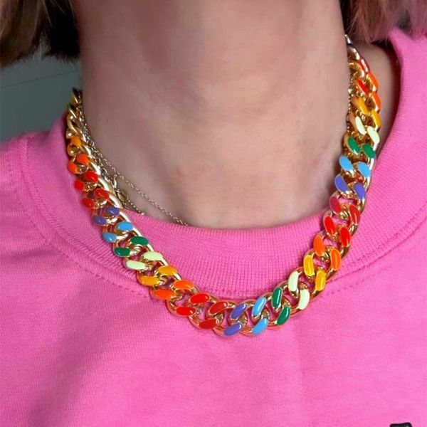 chokers timeless wonder fancy enamel chunky chain pave choker necklace for women jewelry set designer punk trendy kpop ins egirl eu 1899, Golden;silver
chokers timeless wonder fancy enamel chunky chain pave choker necklace for women jewelry set designer punk trendy kpop ins egirl eu 1899, Golden;silver