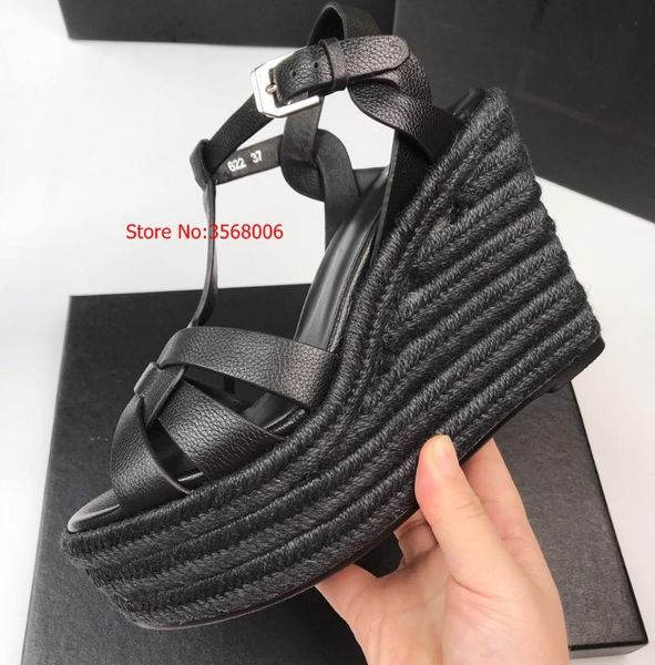 sandals caviar leather tribute girls wedge gladiator italy designer high platform rope women shoes t-strap dance, Black
sandals caviar leather tribute girls wedge gladiator italy designer high platform rope women shoes t-strap dance, Black