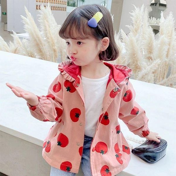 girls spring autumn coat loose fashionable windbreaker primary school students cute fashion fruit pattern baby jackets, Blue;gray
girls spring autumn coat loose fashionable windbreaker primary school students cute fashion fruit pattern baby jackets, Blue;gray