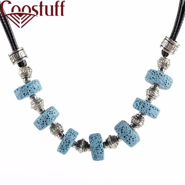pendant necklaces fashion lava stone beads rope necklace nature handmade jewelry, Silver
pendant necklaces fashion lava stone beads rope necklace nature handmade jewelry, Silver