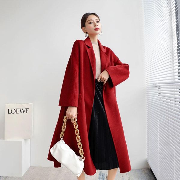 women's wool & blends winter korean women classic coat double-faced woolen female wave x-long, Black
women's wool & blends winter korean women classic coat double-faced woolen female wave x-long, Black