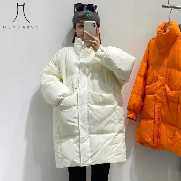 women's down & parkas heydress 2021 winter women solid 90% white duck coats female casual pocket warm outerwears stand collar jacket, Black
women's down & parkas heydress 2021 winter women solid 90% white duck coats female casual pocket warm outerwears stand collar jacket, Black