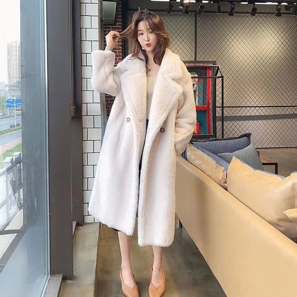 women's & women winter faux fur warm long sleeve female thick teddy bear coat casual loose oversize outwears, Black
women's & women winter faux fur warm long sleeve female thick teddy bear coat casual loose oversize outwears, Black