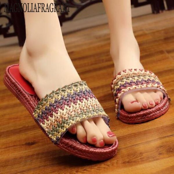 slippers summer women's slipper casual ladies bohemian faux grass woven wild straw sandals light women hy536, Black
slippers summer women's slipper casual ladies bohemian faux grass woven wild straw sandals light women hy536, Black