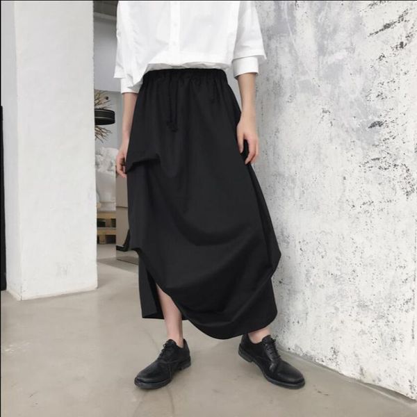 men's pants early autumn model show three-dimensional cut irregular design elastic waist loose nine skirts stage costumes, Black
men's pants early autumn model show three-dimensional cut irregular design elastic waist loose nine skirts stage costumes, Black
