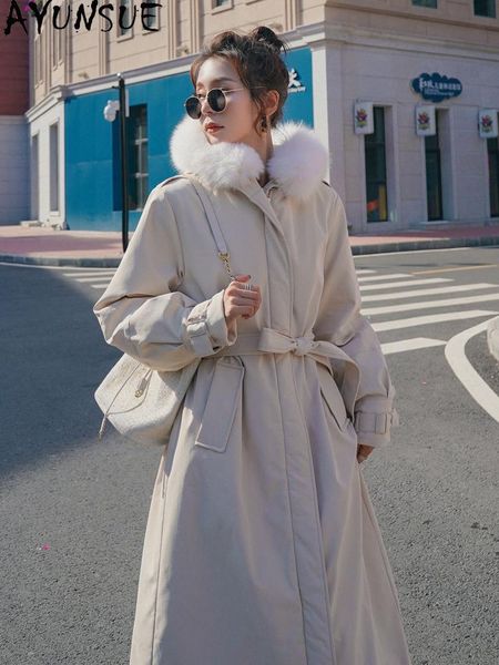 women's down & parkas ayunsue jacket women winter 2021 long hooded coat female warm thick jackets korean style casaco feminino gxy78, Black
women's down & parkas ayunsue jacket women winter 2021 long hooded coat female warm thick jackets korean style casaco feminino gxy78, Black