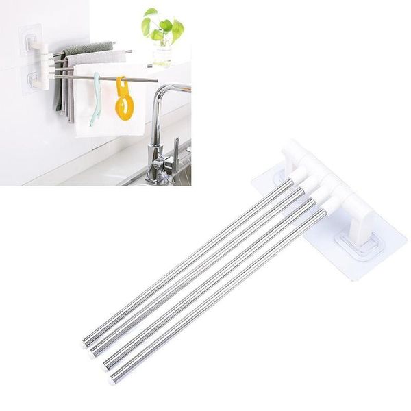 towel racks steel rotating rack wall-mounted polished hanger holder bathroom 4 swivel bars anti-rust
towel racks steel rotating rack wall-mounted polished hanger holder bathroom 4 swivel bars anti-rust