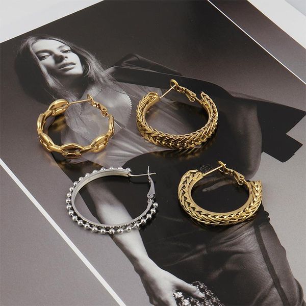 hoop & huggie round circle earrings earring stainless steel for women geometry pearl statement jewelry chain, Golden;silver
hoop & huggie round circle earrings earring stainless steel for women geometry pearl statement jewelry chain, Golden;silver