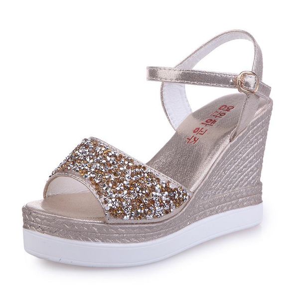 summer women shoes woman sandals female buckle strap bling shine casual wedges super high heels flat platform, Black
summer women shoes woman sandals female buckle strap bling shine casual wedges super high heels flat platform, Black
