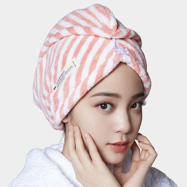 towel microfiber hair wrap hat thicken velvet stripes super absorbent quick dry head turban shower cap with buttons for women
towel microfiber hair wrap hat thicken velvet stripes super absorbent quick dry head turban shower cap with buttons for women