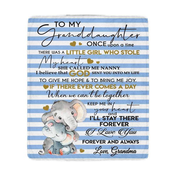custom to granddaughter text fleece throw blanket elephant in blue lines soft cozy warm blanket lightweight fleece blanket for
custom to granddaughter text fleece throw blanket elephant in blue lines soft cozy warm blanket lightweight fleece blanket for