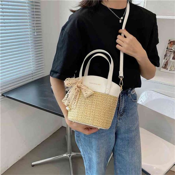 woven female 2021 summer new bow lace handbag korean fashion one shoulder straw bag
woven female 2021 summer new bow lace handbag korean fashion one shoulder straw bag