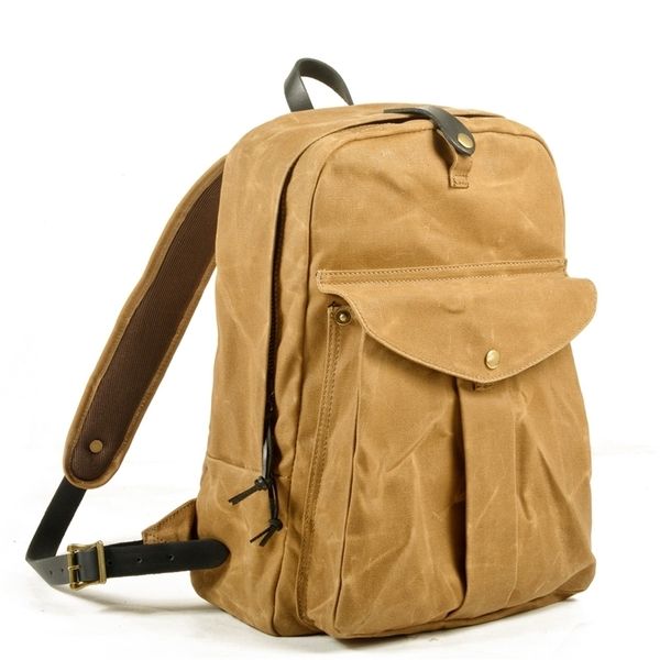 backpack outdoor large capacity travel anti splash oil wax canvas splicing leather mountaineering bag
backpack outdoor large capacity travel anti splash oil wax canvas splicing leather mountaineering bag