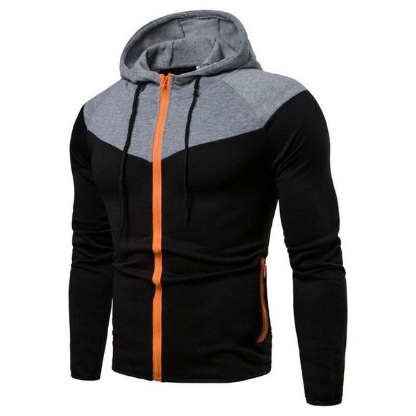 men's hoodies & sweatshirts colour block stitching hoodie zipper up sports gym hooded casual 2021 fashion autumn patchwork drawstring, Black
men's hoodies & sweatshirts colour block stitching hoodie zipper up sports gym hooded casual 2021 fashion autumn patchwork drawstring, Black