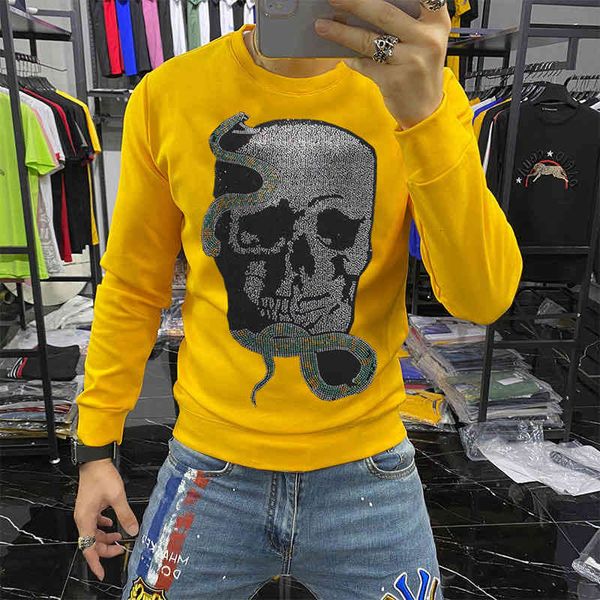 men's hoodies & sweatshirts autumn street marks skull strass sweatshirt with male hoodie cotton around the neck winter sweater y80e, Black
men's hoodies & sweatshirts autumn street marks skull strass sweatshirt with male hoodie cotton around the neck winter sweater y80e, Black