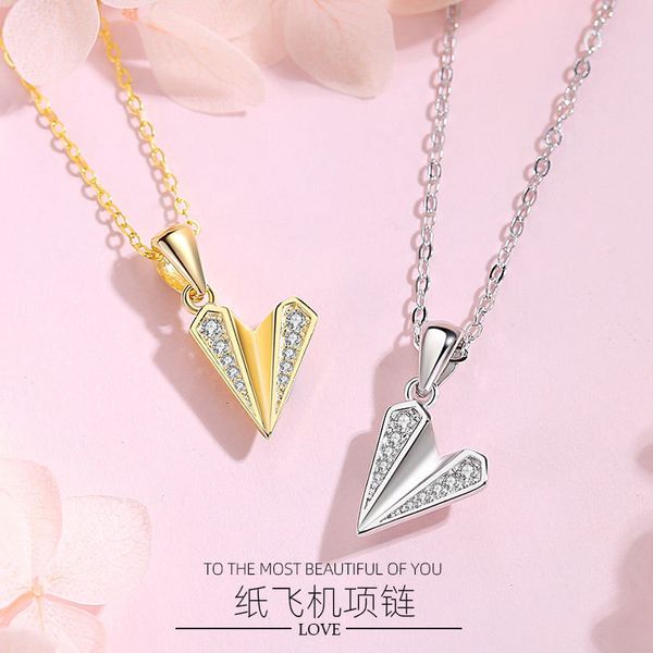 jewelry highly quality women party wedding lovers gifts925 sterling silver paper aircraft necklace women's korean version cool design t
jewelry highly quality women party wedding lovers gifts925 sterling silver paper aircraft necklace women's korean version cool design t