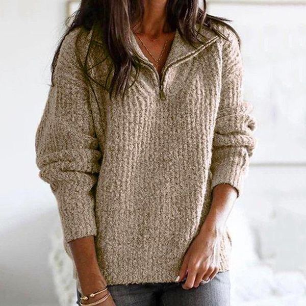 women's sweaters women ladies knitted outwear fashion autumn pullover zipper casual solid color coat, White;black
women's sweaters women ladies knitted outwear fashion autumn pullover zipper casual solid color coat, White;black