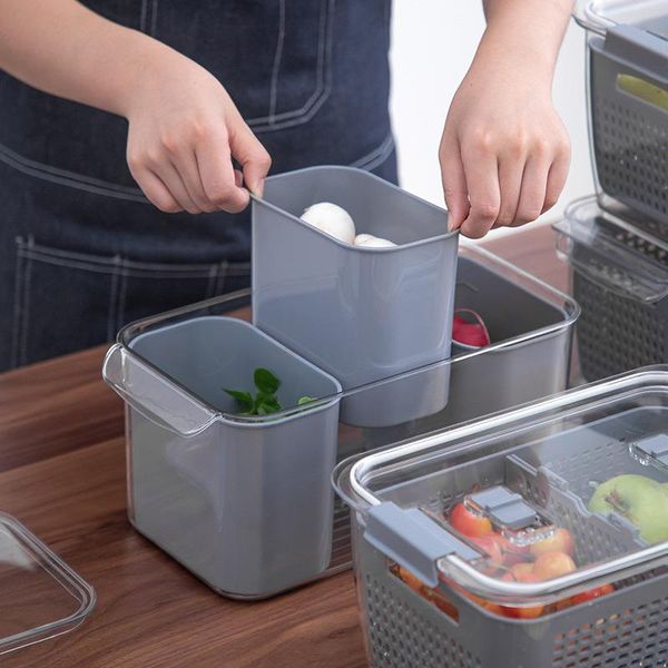 plastic double sealed drain storage box refrigerator fruit vegetable containers with lid home kitchen accessoreis bottles & jars
plastic double sealed drain storage box refrigerator fruit vegetable containers with lid home kitchen accessoreis bottles & jars