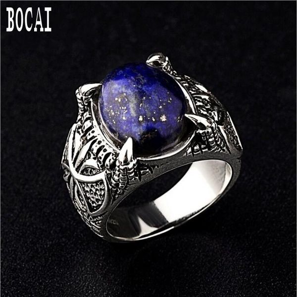 cluster rings 2021 fashion natural lapis lazuli men's silver ring s925 simple personality domineering for men male, Golden;silver
cluster rings 2021 fashion natural lapis lazuli men's silver ring s925 simple personality domineering for men male, Golden;silver