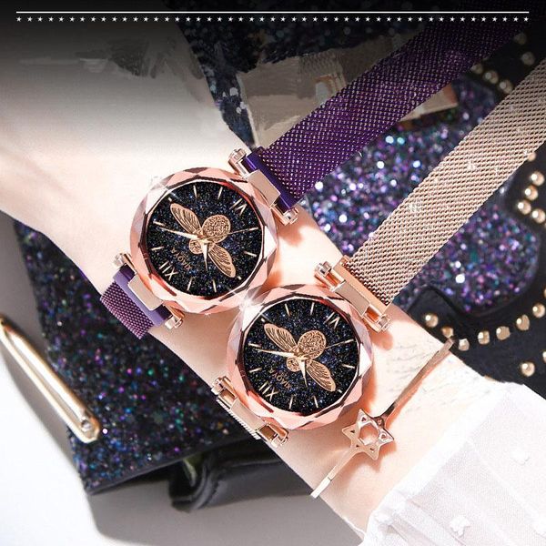 wristwatches vintage starry sky luminous watch women leather ladies quartz wrist fashion magnet strap clock zegarek damski, Slivery;brown
wristwatches vintage starry sky luminous watch women leather ladies quartz wrist fashion magnet strap clock zegarek damski, Slivery;brown