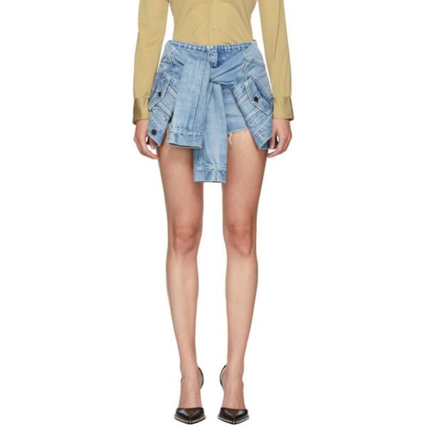 women's jeans ael fake two pieces denim shorts tight high waist casual asymmetrical clothes quality summer 2021, Blue
women's jeans ael fake two pieces denim shorts tight high waist casual asymmetrical clothes quality summer 2021, Blue