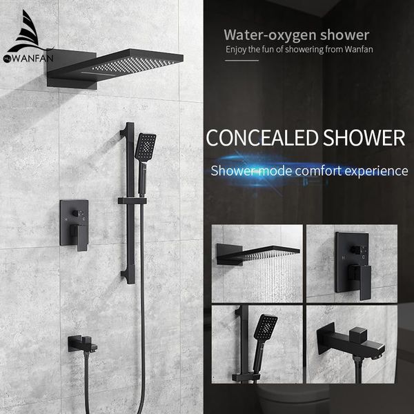shower faucets matte black wall mount bathroom faucet set rainfall square big head handheld valve bath mixer tap yb-623r sets
shower faucets matte black wall mount bathroom faucet set rainfall square big head handheld valve bath mixer tap yb-623r sets